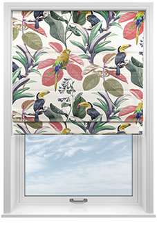 Parakeet Faux Silk, Fruit Punch - Roman Blind